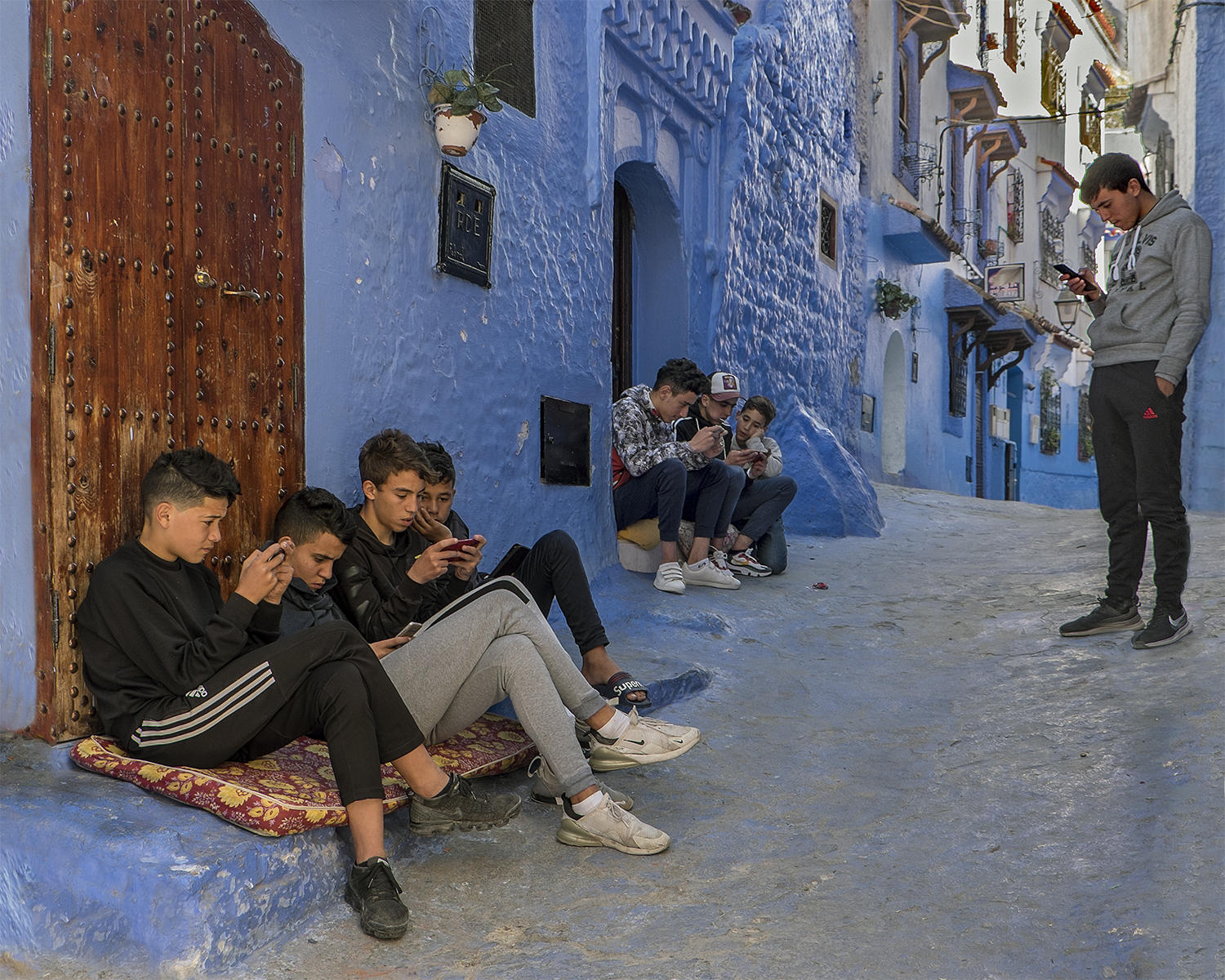 Young Men at Leisure, Chefchauen
, Morocco<p><a class="nav-link" href="/content.html?page=6/#TA75" target="_top">Thumbnail</a>