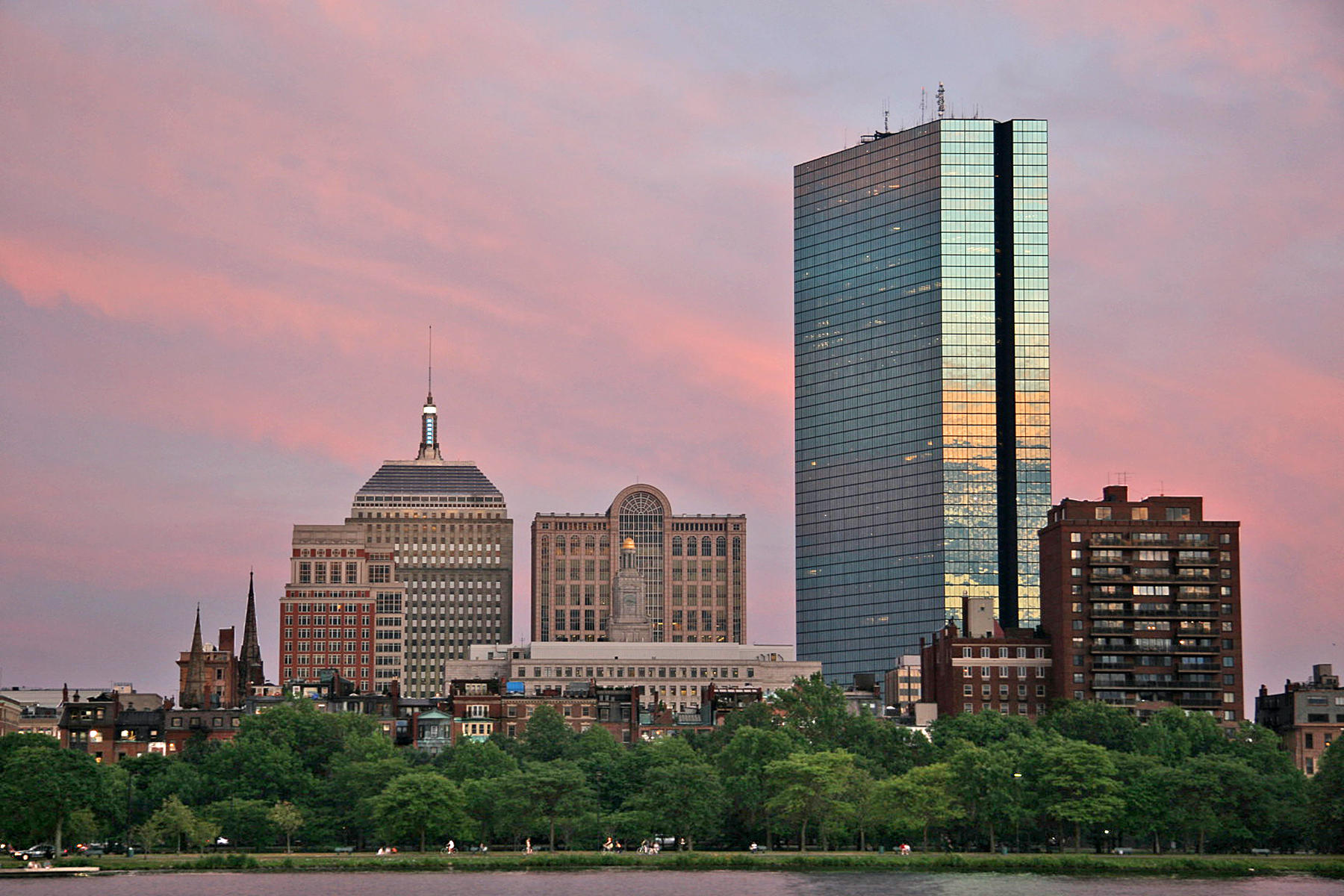 Esplinade, I.M. Pei's Hancock Tower and Boston Skyline from Charles River<p><a class="nav-link" href="/content.html?page=6/#TA7" target="_top">Thumbnail</a>